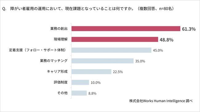 現在の障がい者雇用における課題
