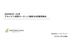 2024年10月～11月 採用マーケット推移＆動向予測資料