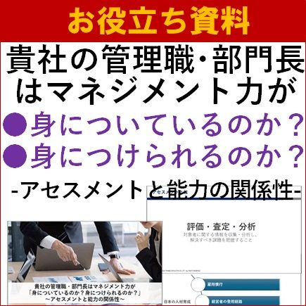 【お役立ち資料】アセスメントと能力の関係性