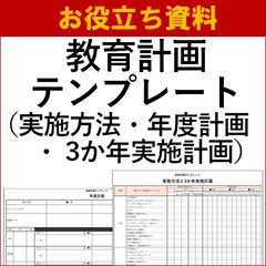 教育計画テンプレート（実施方法・3か年実施計画・年度計画）