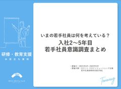 若手社員の仕事に対する意識調査結果（入社2～5年目の若手社員378名に調査）