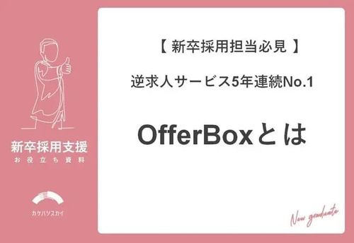 【新卒採用担当必見】逆求人サービス5年連続No.1「OfferBoxとは」