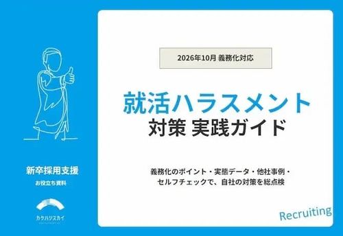 【就活ハラスメント対策実践ガイド】データ・他社事例・ セルフチェックで、自社の対策を総点検