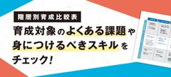 【お役立ち資料】階層別育成比較表【チェックリスト】