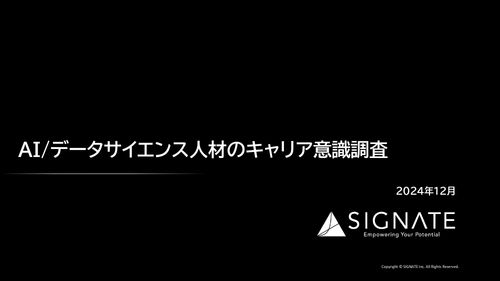 AI／データサイエンス人材のキャリア意識に関する調査結果 【2024年12月版】