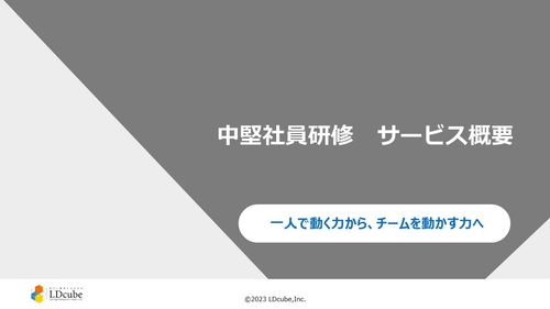 中堅社員研修　サービス概要