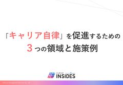 「キャリア自律」を促進するための3つの領域と施策例