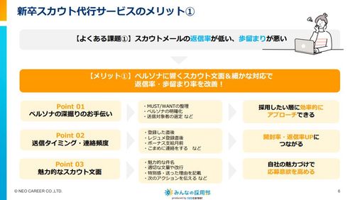 新卒スカウト代行サービス3つのメリットとは？