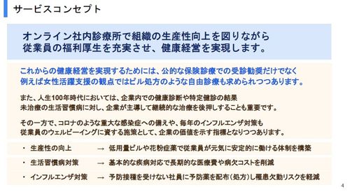 健康経営を加速する診療体制