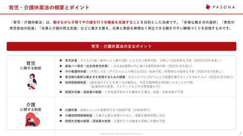 育児・介護休業法対応をフルサポート！ ワークライフバランス施策とキャリア形成の両立支援