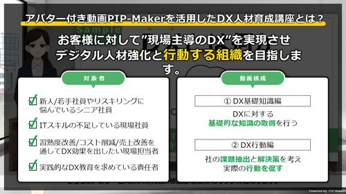 本講座は「デジタル人材強化」と「行動する組織」を目指す