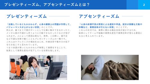 プレゼンティーズム・アブセンティーズムコスト算出方法と改善策