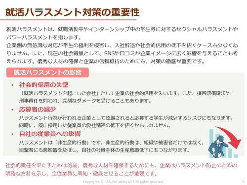 就活ハラスメントの現状と対策 ～優秀な人材を採用するために～