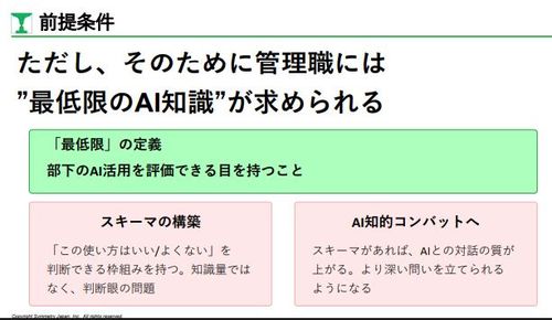 管理職には❝最低限のAI知識❞が求められる