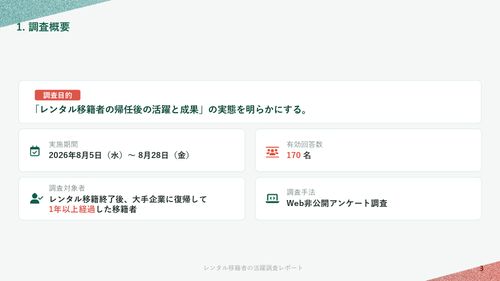 レンタル移籍者の活躍調査レポート～170名の帰任後の「活躍」と「成果」～