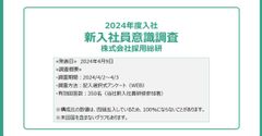 2024年度新入社員意識調査【春編】