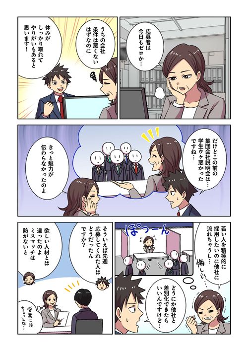 マンガで解決！採用現場でよくある3つの課題