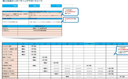 簡単に型化できるオンボーディング設計書♪新入社員受入時にご活用ください‼️