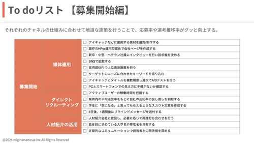 【新卒採用の打ち手がわかる】57個のTo doリスト付き!  新卒採用を成功させるための施策大全