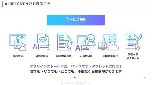 AI面接ツール　「AI RECOMEN」　ご紹介資料