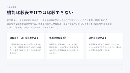 AI面接サービス比較で確認すべき10項目