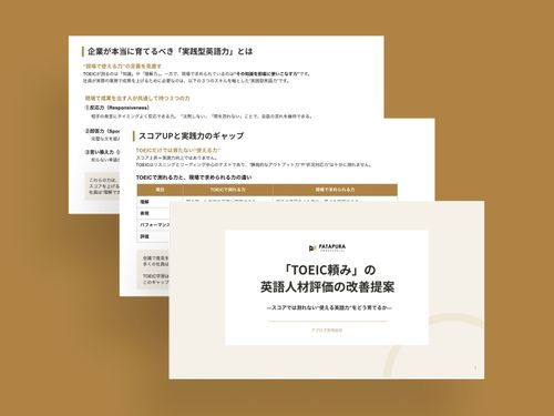 「TOEIC頼み」の英語人材評価の改善提案 ―スコアでは測れない“使える英語力”をどう育てるか―