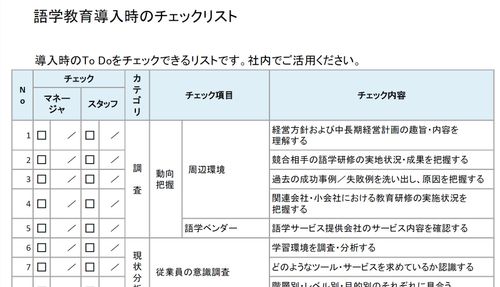 語学研修でおさえたい5つのポイントを解説！チェックリスト、中長期計画のサンプルつき