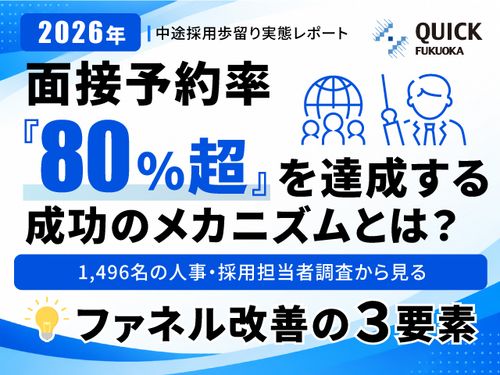 【2026年 中途採用歩留まり実態レポート】面接予約率「80%超」を達成する成功メカニズム