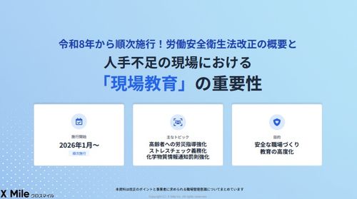 労働安全衛生法改正の概要と「現場教育」の重要性