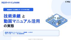 技術伝承を動画マニュアル活用の実態
