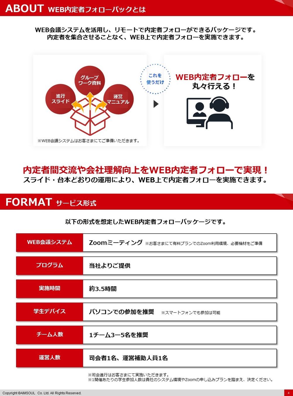 新型コロナウイルス対策として、WEB実施の内定者フォロープログラム『WEB内定者フォローパック』をリリース