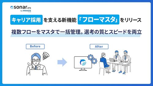 sonar ATS by HRMOS、 “キャリア採用”を支える新機能「フローマスタ」をリリース