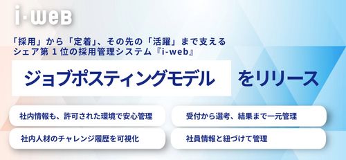 「採用」から社内人材の「活躍」まで支援領域を拡大 『i-web ジョブポスティングモデル』を提供開始