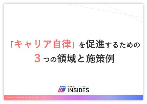 【無料お役立ち資料】「キャリア自律」を促進するための3つの領域と施策例