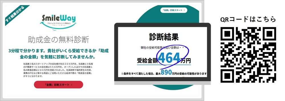 『助成金無料Web診断サービス』イメージ図