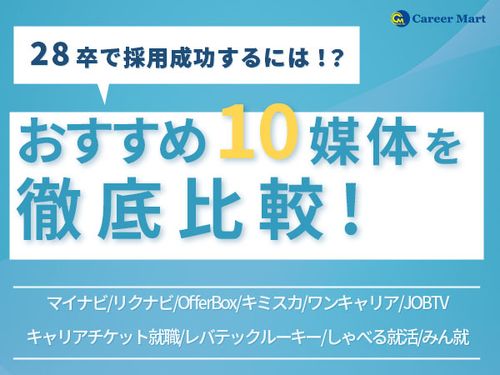 【アーカイブ配信】28卒で採用成功するおすすめ10サイト比較