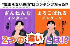 【ざんねんなインターンとよろこばれるインターンの違いとは】“集まらない理由”はコンテンツだった！？