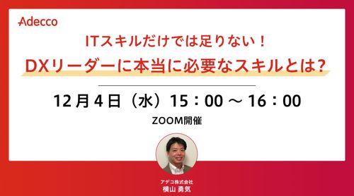 ITスキルだけでは足りない！ DXリーダーに本当に必要なスキルとは？