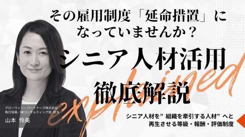 【なぜを解決！】現役と同じではだめ？シニア活用のための制度設計 3つのポイント