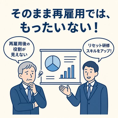 再雇用者を組織の戦力へ！失速を防ぐ『意識リセット』の秘訣。貢献意欲を引き出す定年前キャリア研修設計