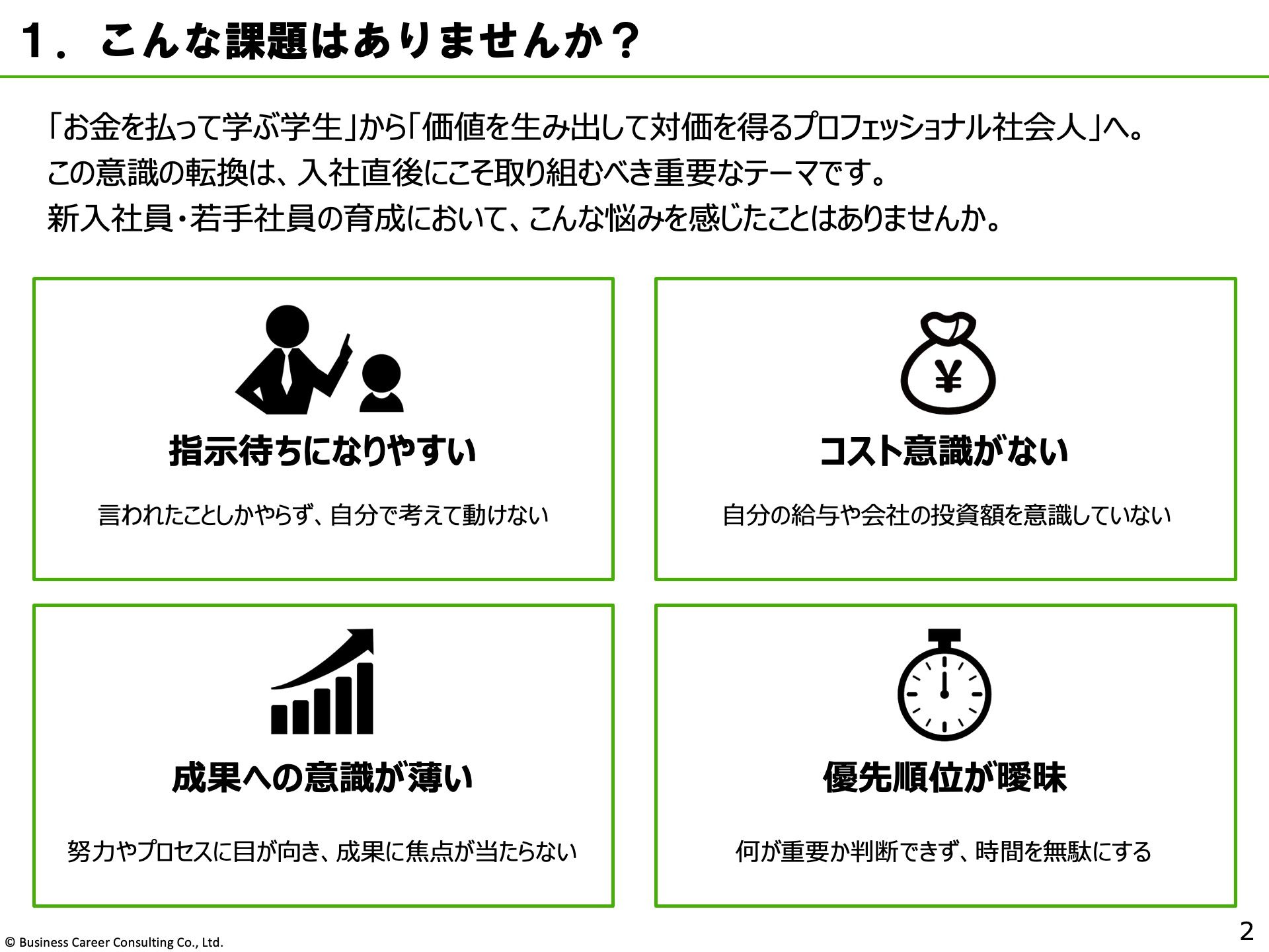 新入社員・若手社員向け】プロ社会人としてのマインドセット研修 株式