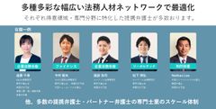 専門分野など弁護士・専門士業のスケール体制を完備
