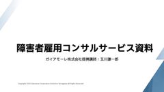 障害者雇⽤コンサルサービス資料