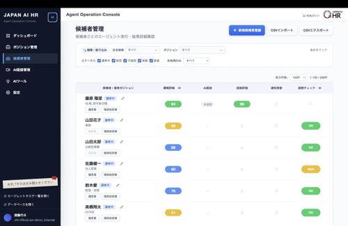 JAPAN AI HR ー採用を効率化・標準化するAIプラットフォーム