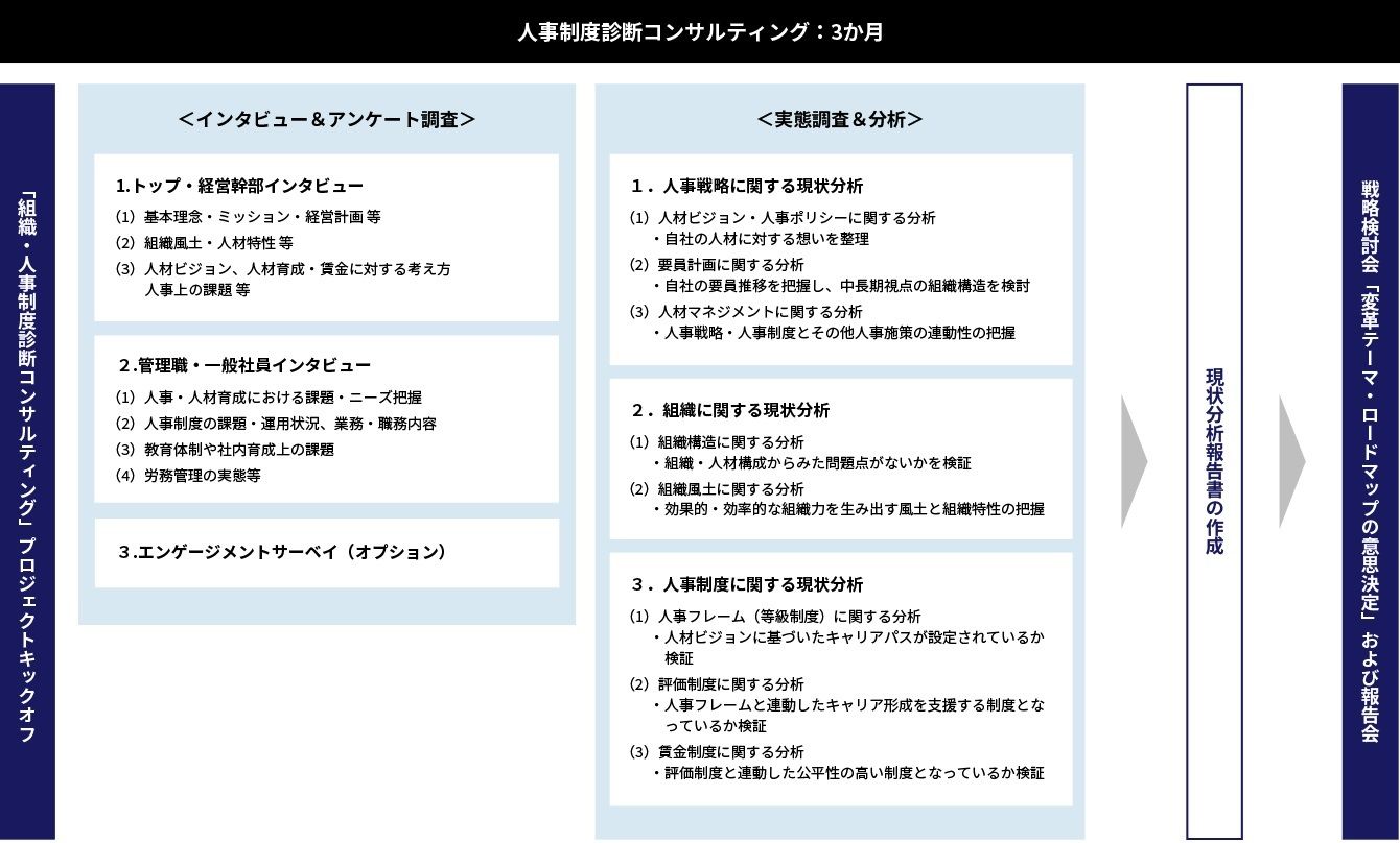 組織・人事制度診断コンサルティングのサービス概要