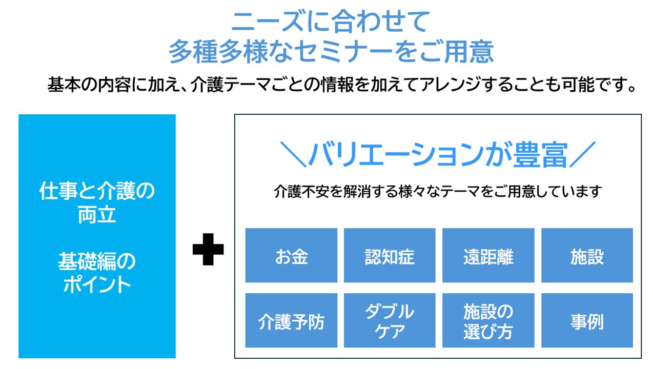 仕事と介護の両立セミナー(従業員向け)