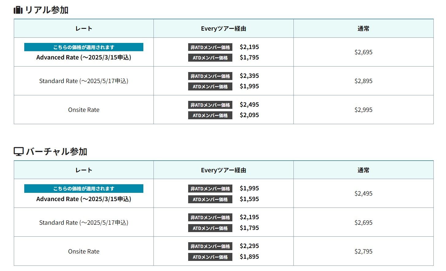 価格表