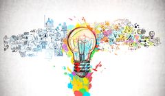 Bright idea and creative thinking